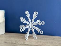 Snowflake Decoration, Christmas Ornament Set, Grey D??cor For The Home, Family Xmas Present Her, Stocking - thumbnail 1