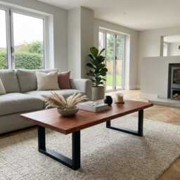 Solid Wood Mahogany Coffee Table - Made-To-Measure 80-180cm, Crafted in Somerset, Free UK Delivery - thumbnail 3