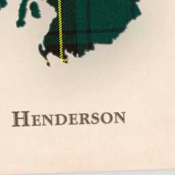 Clan Henderson Scottish Tartan Map - Of Scotland Family Wall Decor, Ready To Hang - thumbnail 4