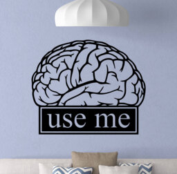 Brain Wall Decal Classroom Poster Work Education Motivation Office Sign Science Quote Vinyl Sticker Study Decor School Art 7(53 - thumbnail 1