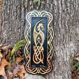 Guardian - The Protector Dragon Cast Paper By Fantasy Art Celtic Knot Irish Scottish Norse Viking Welsh Aesthetic Wall Decor - thumbnail 2