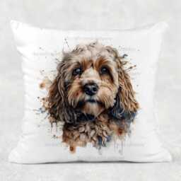 Cockapoo Personalised Velvet Cushion - Dog Lover Gift - thumbnail 4