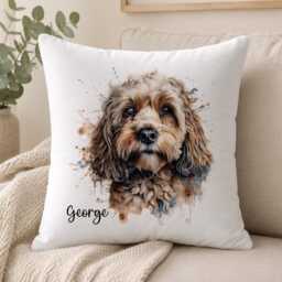 Cockapoo Personalised Velvet Cushion - Dog Lover Gift - thumbnail 2