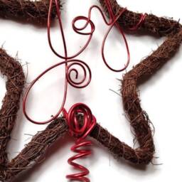 Vine Christmas Joy Tree Topper Star 10 Or 8 Inches - thumbnail 2