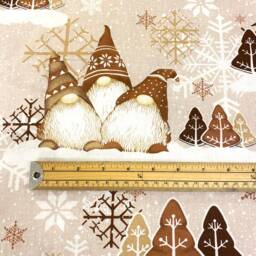 992. Handmade Christmas Dwarfs in Brown, Green 100% Cotton Cushion Cover, Various Sizes - thumbnail 3