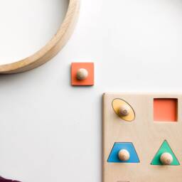 Geometric Shape Wooden Puzzle Montessori Wooden Toy Shape Sorter Toddler Educational Sorting - thumbnail 3