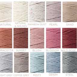 Macrame Mini Feathers Wall Hanging - Nursery Natural Decor Falling Leaves Boho Various Colours - thumbnail 3