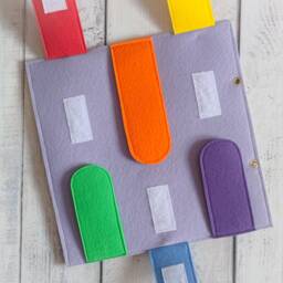 Felt Quiet Book Page Waldorf Busy Toy For Baby - thumbnail 3