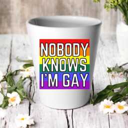 Nobody Knows I'm Gay Plant Pot/Succulent Cactus Flower Queer Lgbtq Pride Gift Birthday House Warming Present