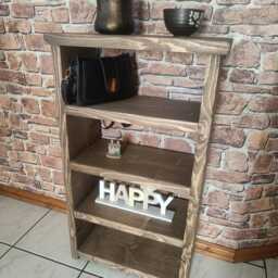 Handmade Rustic Wooden Shoe Cabinet Four Shelves - Many Colours & Sizes - thumbnail 4