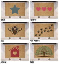 Coir Front Door Mat - 6 Unique Designs Colorful Durable & Stylish Entrance - thumbnail 1