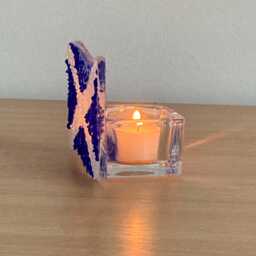 Fused Glass Sparkling Saltire Tea Light Holder - thumbnail 3