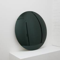 Orbis??? Convex Black Tinted Art Deco Round Frameless Mirror - thumbnail 1