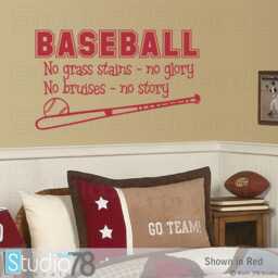Baseball Quote Vinyl Wall Decal - Boys Room Sports Decor - thumbnail 3