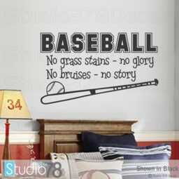 Baseball Quote Vinyl Wall Decal - Boys Room Sports Decor - thumbnail 1