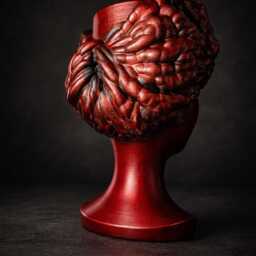 Blood Moon Goddess Planter - Witchy Face Plant Pot Dark Academia Bust Handmade UK - thumbnail 4
