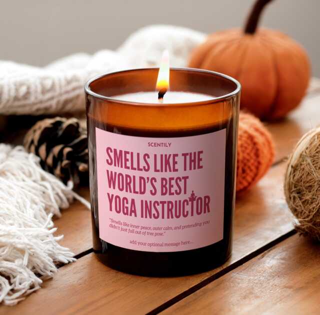 Best Yoga Instructor Candle Hand-Poured Soy Personalised Gift For Teachers Relaxing Scented Studio Appreciation - image 1