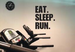 "Eat. Sleep. Run. Wall Decor Vinyl Decal Gym Workout Motivation Quote 20""x21" - thumbnail 1