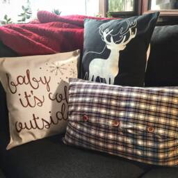 Baby It's Cold Outside Pillow Cover Rustic Winter Home Decor - thumbnail 4