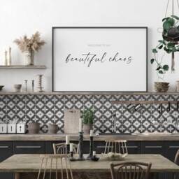 Welcome To My Beautiful Chaos - Landscape Print Entrance Hallway Wall Art Home Decor Typography Poster New Gift Unframed - thumbnail 2
