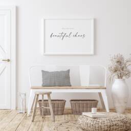 Welcome To My Beautiful Chaos - Landscape Print Entrance Hallway Wall Art Home Decor Typography Poster New Gift Unframed - thumbnail 3