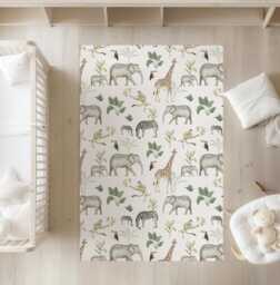 Safari Watercolour - Rug, Carpet, Kids Decor, Children's Room Decor, Kids Carpet - thumbnail 1