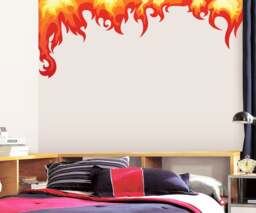 Flames Wall Decal - Fire Flame Kids Playroom Bedroom Decor Vinyl Sticker