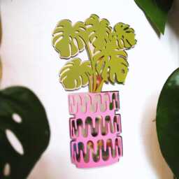 Monstera Potted Plant Mirror - thumbnail 3