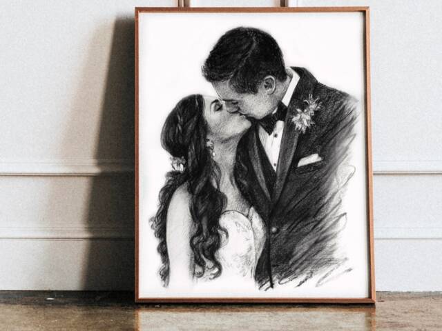 Personalized Anniversary Gift For Him Housewarming Custom Gifts Women Drawing Anniversary Wife Art - image 1