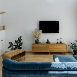 Solid Wood Sideboard, Tv Console Table With 4 Drawers, Media Console, Low Dresser Modern Vinyl Record Storage Handmade Custom Furniture - thumbnail 4