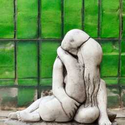 Concrete Kissing Couple Statue Stone Romantic Figurine Cement Lovers Sculpture Garden Decor Outdoor Yard Ornament Anniversary Gift Handmade - thumbnail 4