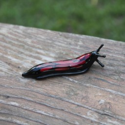 Spotted Slug Glass Sculpture Glass Slug Lampwork Glass Animals Handcrafted Snail - thumbnail 2