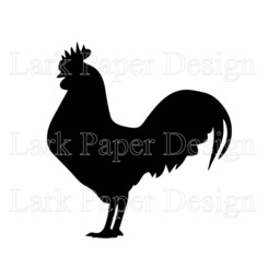Rooster Silhouette, Digital Print, Black & White Art, Gallery Wall Decor, Kitchen Southern Farmhouse Art - thumbnail 2
