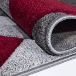 New Red Grey Silver Rugs Small Large Mats Modern Contemporary Design UK - thumbnail 3