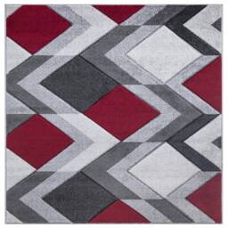 New Red Grey Silver Rugs Small Large Mats Modern Contemporary Design UK - thumbnail 2