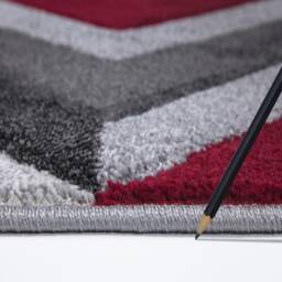 New Red Grey Silver Rugs Small Large Mats Modern Contemporary Design UK - thumbnail 4