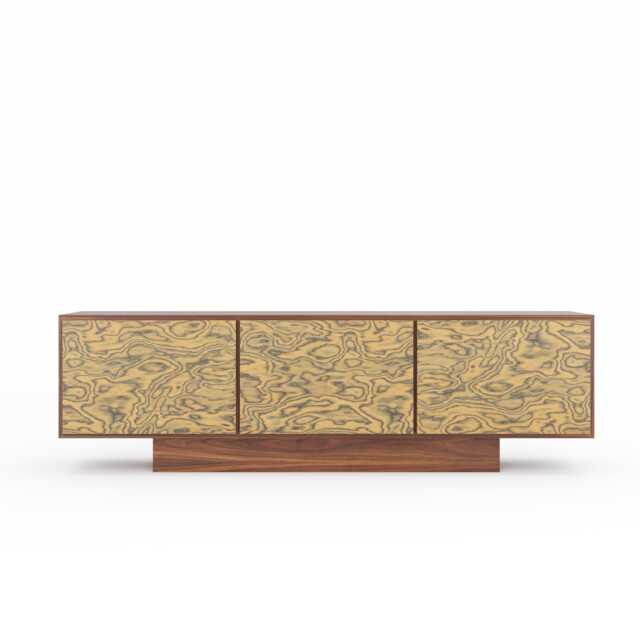 Walnut Sideboard With Ettore Sottsass Veneer - Handmade Mid Century Modern Credenza - image 1