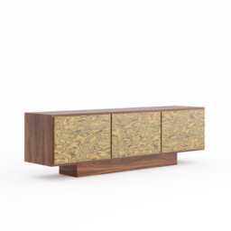 Walnut Sideboard With Ettore Sottsass Veneer - Handmade Mid Century Modern Credenza - thumbnail 2
