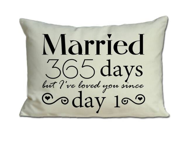 First Anniversary Gift, Romantic Gift For Him, Couples Gift, Christmas 1st Anniversary, Romantic Ywed Pillow, One Year - image 1