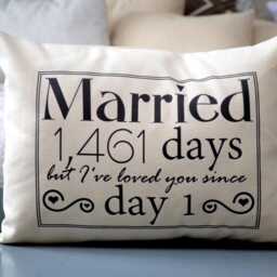 First Anniversary Gift, Romantic Gift For Him, Couples Gift, Christmas 1st Anniversary, Romantic Ywed Pillow, One Year - thumbnail 3