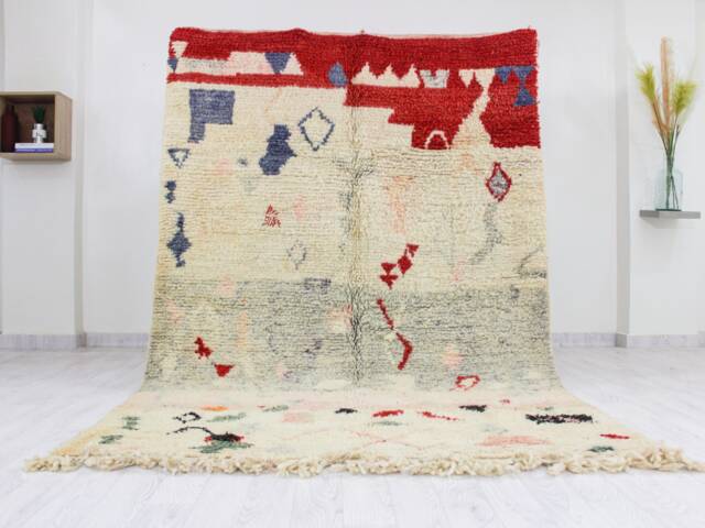Moroccan Rug /Soft Handmade/Berber Area Boujaad Rug For Living Room Colorful Carpet - image 1
