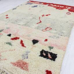 Moroccan Rug /Soft Handmade/Berber Area Boujaad Rug For Living Room Colorful Carpet - thumbnail 3