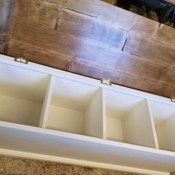Handmade Pine Storage Chest Bench Farmhouse Blanket Box Ottoman - thumbnail 3
