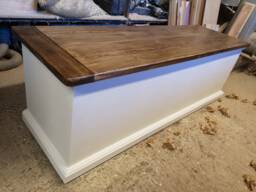 Handmade Pine Storage Chest Bench Farmhouse Blanket Box Ottoman