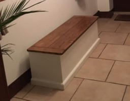 Handmade Pine Storage Chest Bench Farmhouse Blanket Box Ottoman - thumbnail 2