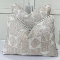 Cushions Made in Fermoie Flag Decorative Beige Neutral Linen Cushion Pillow Throw Cover - thumbnail 1