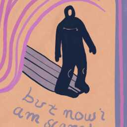 Wanted To Surf Art Print - Funny Minimalist Surfer Poster - thumbnail 2