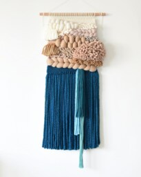 Handcrafted Woven Wall Hanging Chunky Boho Tapestry - thumbnail 1