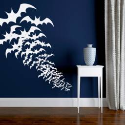 Bat Wall Decals, Flying Bats Decor, Gothic Art, Spooky Vampire Bats, Horror Decoration, Scary Design - thumbnail 2