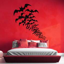 Bat Wall Decals, Flying Bats Decor, Gothic Art, Spooky Vampire Bats, Horror Decoration, Scary Design - thumbnail 3